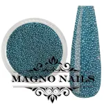 Nail Art Glasperlen - Glas Beads - blau metallic